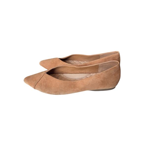 BIRDIES Goldfinch Tan Suede Ballet Flat Women's Size 9 Pointed Toe Leather Fall - Picture 5 of 13